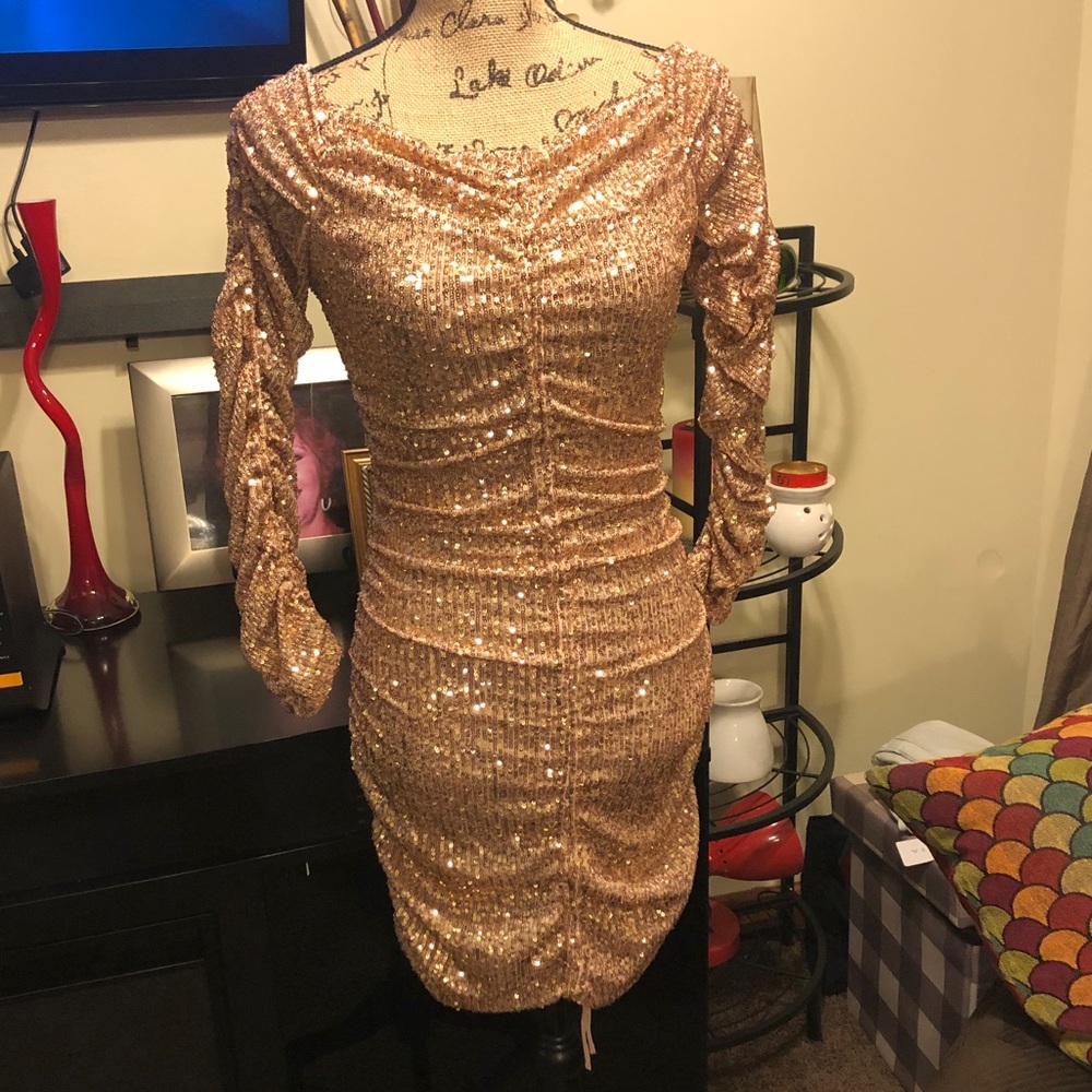 Zara Sequins Mini Dress - Picture 3 of 8